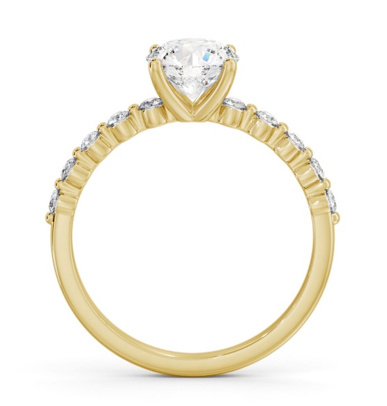 Round Diamond Engagement Ring 9K Yellow Gold Solitaire with Tension ENRD174S_YG_THUMB1 