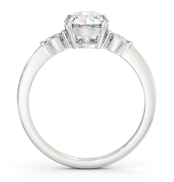 Round Ring Platinum Solitaire with Marquise Shape Side Stones ENRD176S_WG_THUMB1 