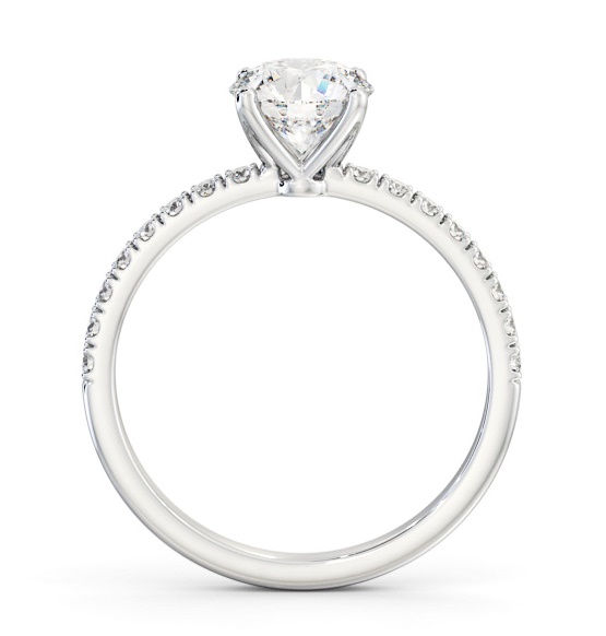 Round Diamond 4 Prong Engagement Ring Platinum Solitaire with Channel ENRD177S_WG_THUMB1 