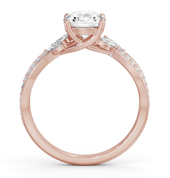 Round Diamond Exquisite Design Engagement Ring 9K Rose Gold Solitaire ENRD178S_RG_THUMB1 