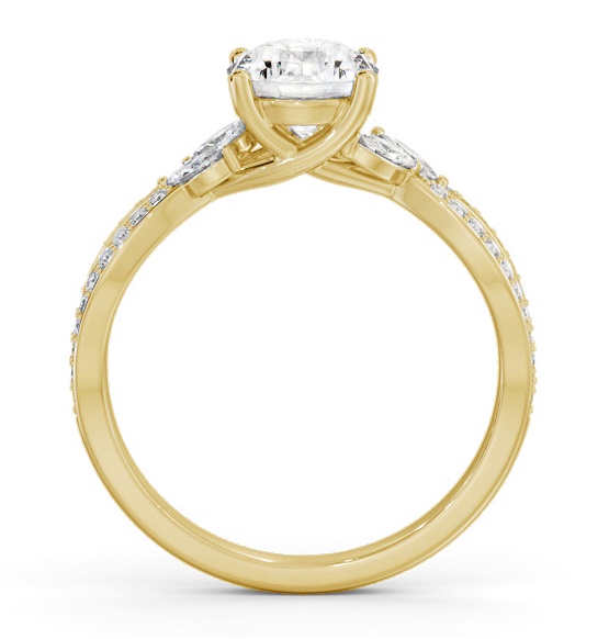 Round Diamond Exquisite Design Ring 18K Yellow Gold Solitaire ENRD178S_YG_THUMB1 