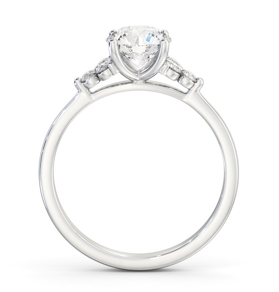 Round Ring 18K White Gold Solitaire with Three Round Diamonds ENRD179S_WG_THUMB1 