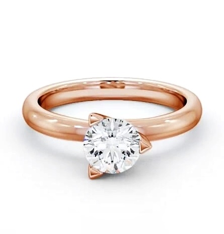 Round Diamond 3 Prong Engagement Ring 9K Rose Gold Solitaire ENRD17_RG_THUMB2 