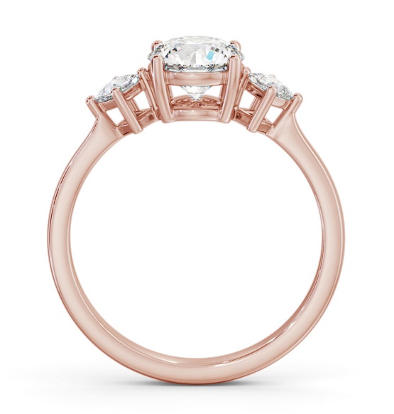 Round Ring 9K Rose Gold Solitaire with A Princess Diamond ENRD183S_RG_THUMB1 