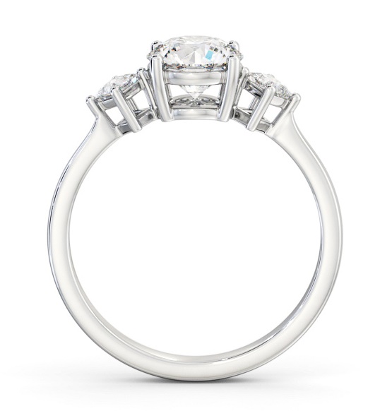 Round Ring Platinum Solitaire with A Princess Diamond ENRD183S_WG_THUMB1 