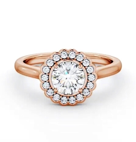 Halo Round Diamond Traditional Engagement Ring 9K Rose Gold ENRD184_RG_THUMB2 