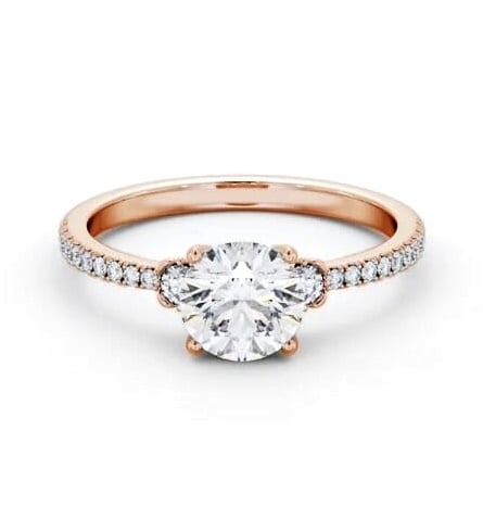 Round Diamond Traditional Engagement Ring 9K Rose Gold Solitaire ENRD184S_RG_THUMB2 