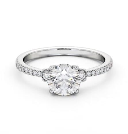 Round Diamond Traditional Engagement Ring Palladium Solitaire ENRD184S_WG_THUMB2 