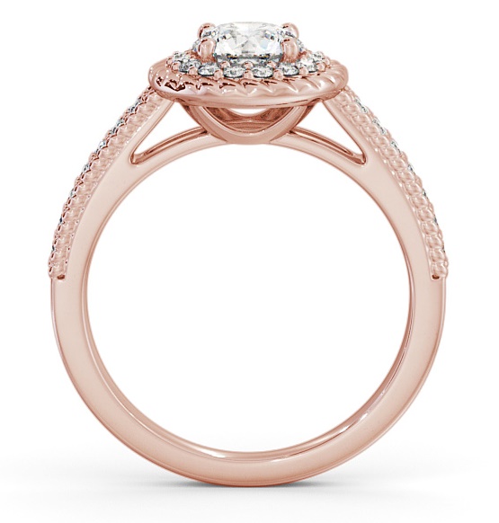 Halo Round Diamond Rope Design Engagement Ring 9K Rose Gold ENRD186_RG_THUMB1 