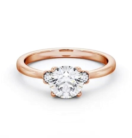 Round Diamond Traditional Engagement Ring 18K Rose Gold Solitaire ENRD187S_RG_THUMB2 