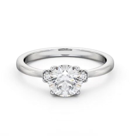 Round Diamond Traditional Engagement Ring 9K White Gold Solitaire ENRD187S_WG_THUMB2 