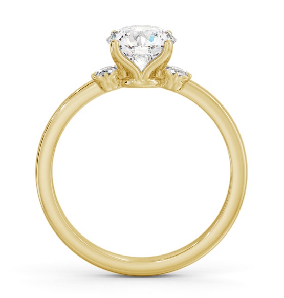 Round Diamond Traditional Engagement Ring 9K Yellow Gold Solitaire ENRD187S_YG_THUMB1 