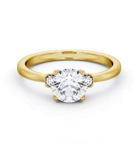 Round Diamond Traditional Engagement Ring 9K Yellow Gold Solitaire ENRD187S_YG_THUMB2 