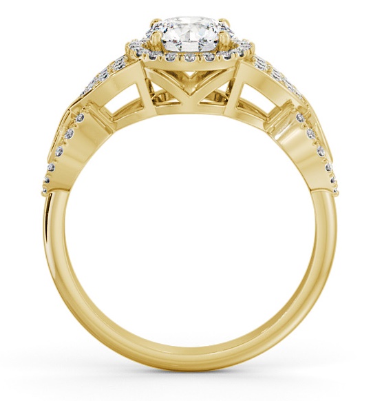 Halo Round Diamond Regal Design Engagement Ring 18K Yellow Gold ENRD189_YG_THUMB1 