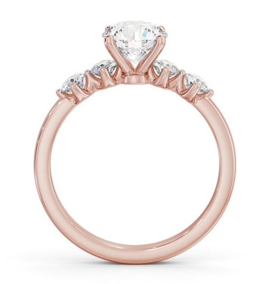 Round Diamond 4 Prong Engagement Ring 18K Rose Gold Solitaire ENRD192S_RG_THUMB1 