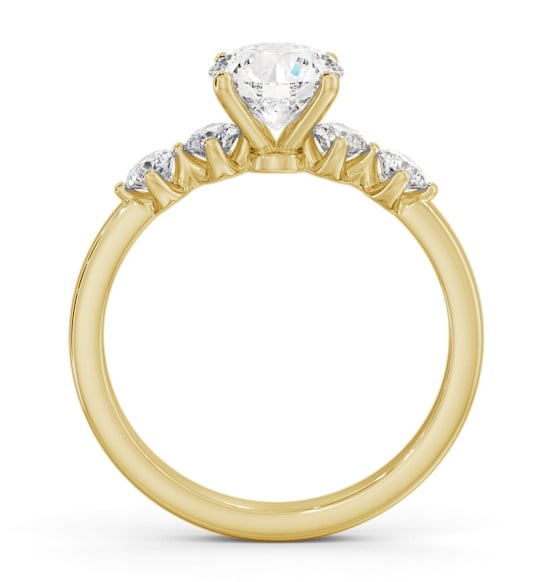 Round Diamond 4 Prong Engagement Ring 9K Yellow Gold Solitaire ENRD192S_YG_THUMB1 