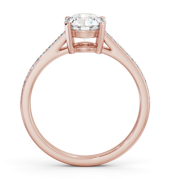 Round Diamond Box Style Setting Engagement Ring 9K Rose Gold Solitaire ENRD193S_RG_THUMB1 