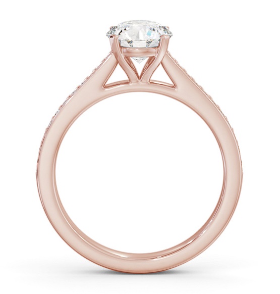 Round Diamond 4 Prong Engagement Ring 18K Rose Gold Solitaire ENRD195S_RG_THUMB1 