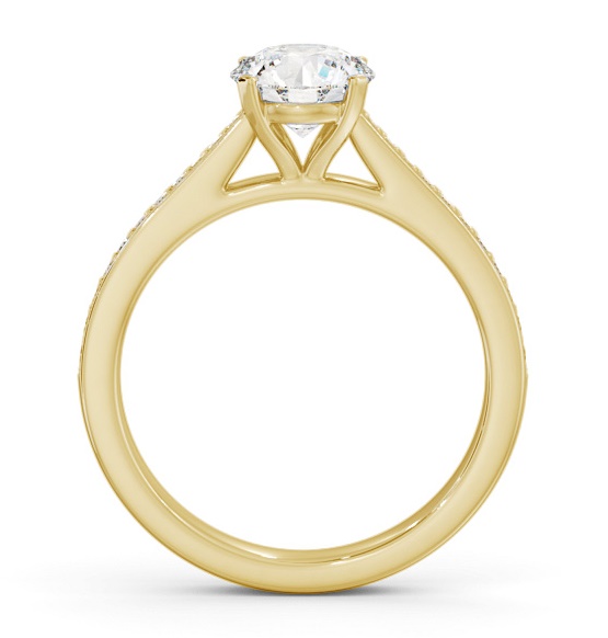 Round Diamond 4 Prong Engagement Ring 9K Yellow Gold Solitaire ENRD195S_YG_THUMB1 