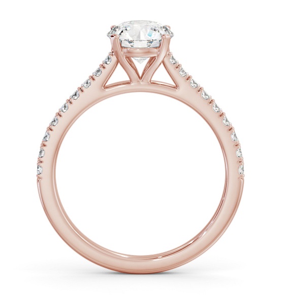 Round Diamond 4 Prong Engagement Ring 9K Rose Gold Solitaire ENRD196S_RG_THUMB1 