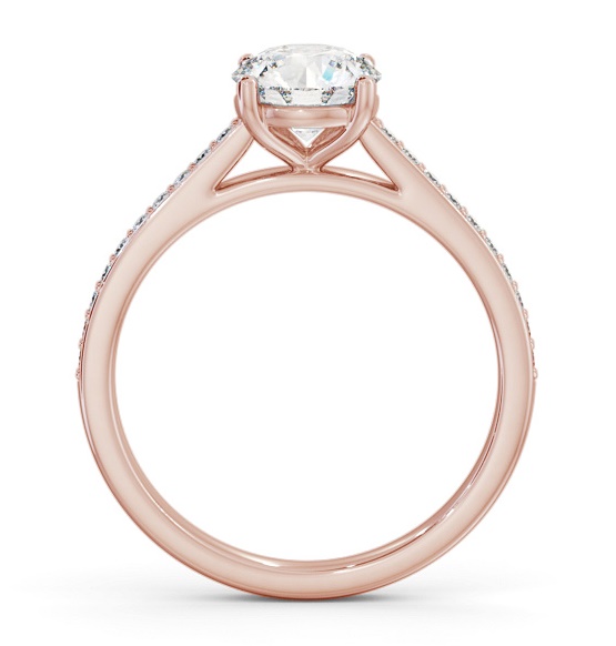 Round Diamond 4 Prong Engagement Ring 18K Rose Gold Solitaire ENRD197S_RG_THUMB1 