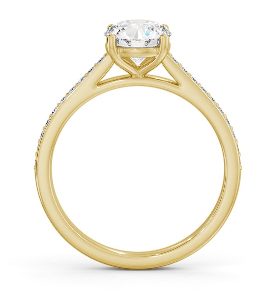 Round Diamond 4 Prong Engagement Ring 18K Yellow Gold Solitaire ENRD197S_YG_THUMB1 