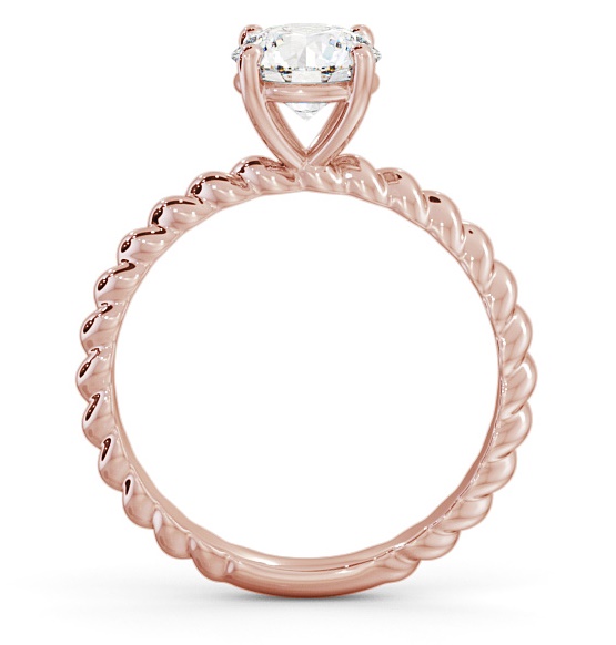 Round Diamond Rope Style Band Engagement Ring 18K Rose Gold Solitaire ENRD198_RG_THUMB1 