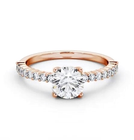 Round Diamond Elegant Engagement Ring 9K Rose Gold Solitaire ENRD198S_RG_THUMB2 