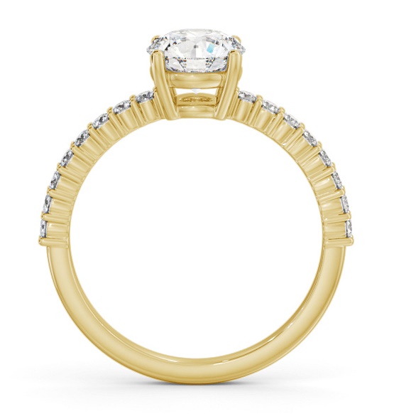 Round Diamond Elegant Engagement Ring 9K Yellow Gold Solitaire ENRD198S_YG_THUMB1 