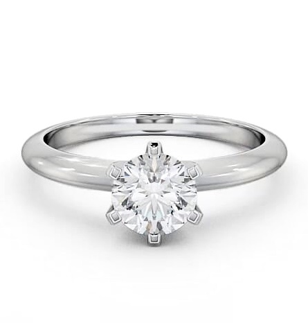 Round Diamond 6 Prong Engagement Ring 18K White Gold Solitaire ENRD19_WG_THUMB2 