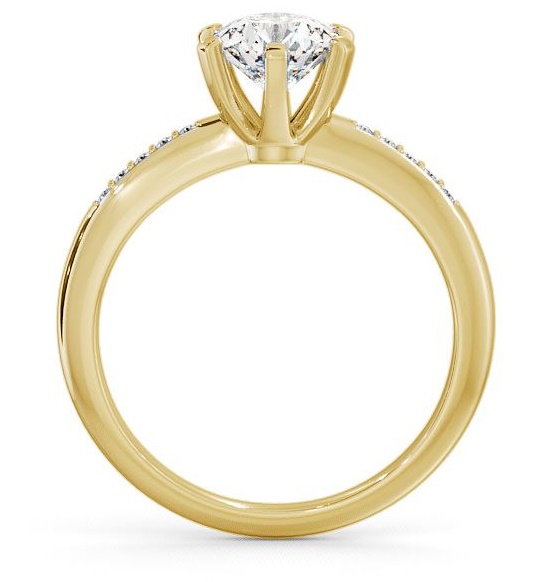 Round Diamond Classic 6 Prong Engagement Ring 9K Yellow Gold Solitaire ENRD19S_YG_THUMB1 