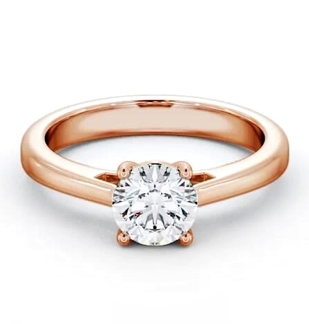 Round Diamond 4 Prong Engagement Ring 18K Rose Gold Solitaire ENRD1_RG_THUMB2 