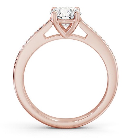 Round Diamond 4 Prong Engagement Ring 9K Rose Gold Solitaire ENRD1S_RG_THUMB1 