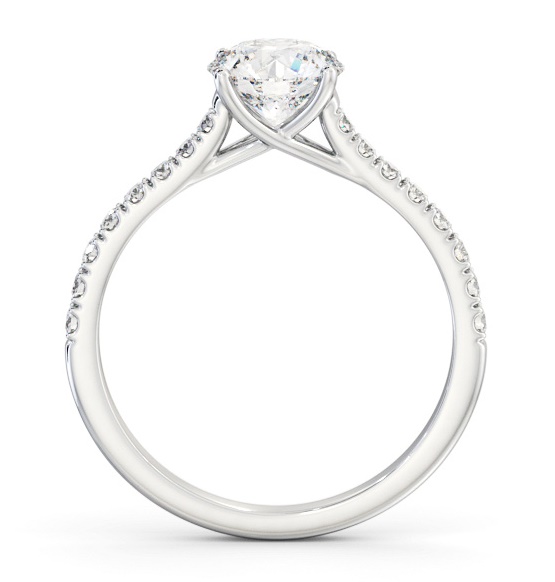 Round Diamond Trellis Style Engagement Ring Palladium Solitaire ENRD200S_WG_THUMB1 