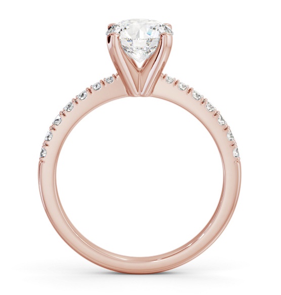 Round Diamond 4 Prong Engagement Ring 18K Rose Gold Solitaire ENRD202S_RG_THUMB1 