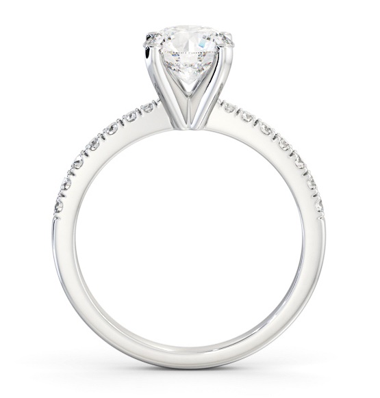 Round Diamond 4 Prong Engagement Ring Palladium Solitaire with Channel ENRD202S_WG_THUMB1 