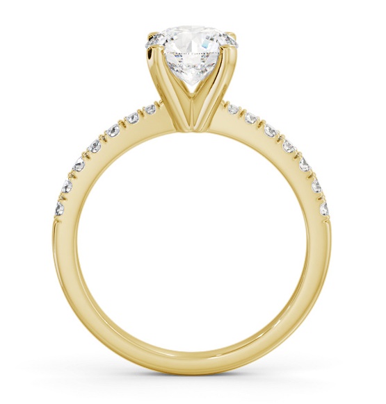 Round Diamond 4 Prong Engagement Ring 9K Yellow Gold Solitaire ENRD202S_YG_THUMB1 