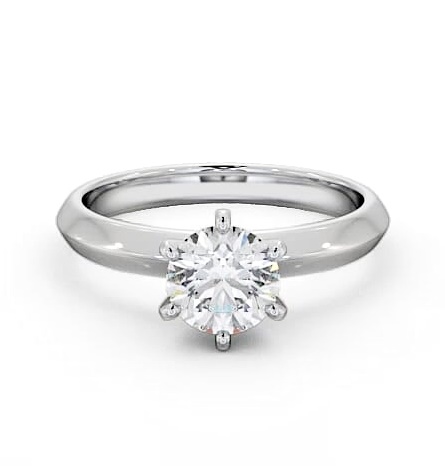 Round Diamond Knife Edge Band Engagement Ring Palladium Solitaire ENRD203_WG_THUMB2 