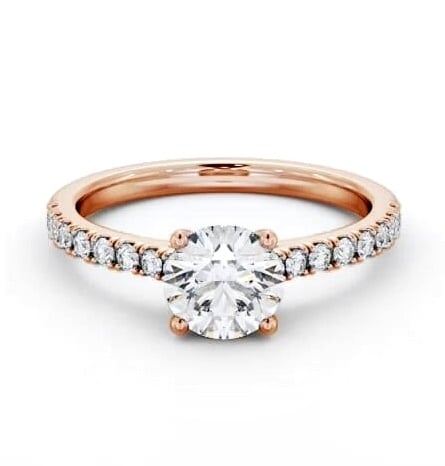 Round Diamond 4 Prong Engagement Ring 9K Rose Gold Solitaire ENRD205S_RG_THUMB2 