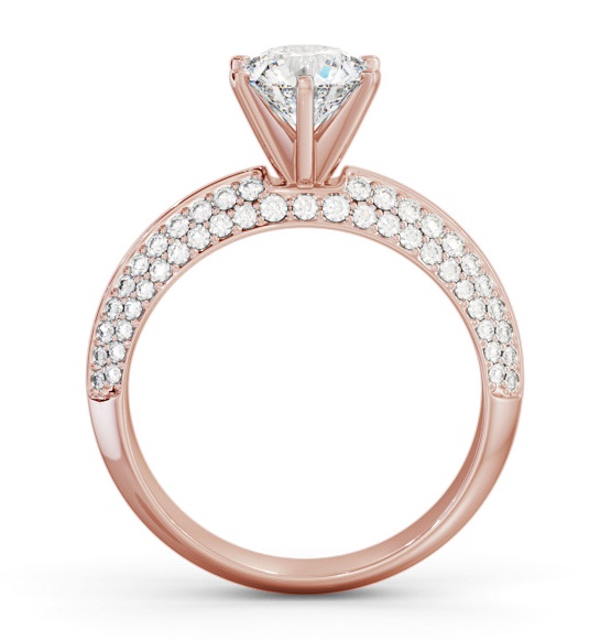 Round Diamond Regal Style 6 Prong Ring 18K Rose Gold Solitaire ENRD206S_RG_THUMB1 