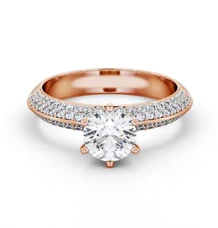 Round Diamond Regal Style 6 Prong Ring 9K Rose Gold Solitaire ENRD206S_RG_THUMB2 