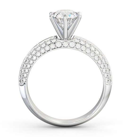 Round Diamond Regal Style 6 Prong Engagement Ring Platinum Solitaire ENRD206S_WG_THUMB1 