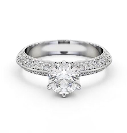 Round Diamond Regal Style 6 Prong Engagement Ring Platinum Solitaire ENRD206S_WG_THUMB2 