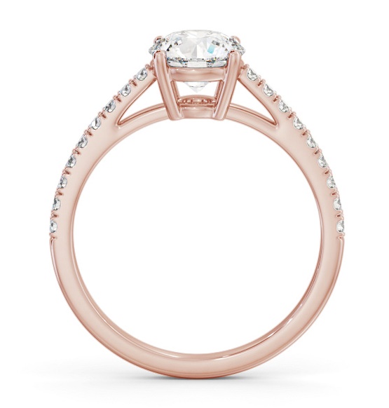 Round Diamond Traditional Engagement Ring 18K Rose Gold Solitaire ENRD207S_RG_THUMB1 