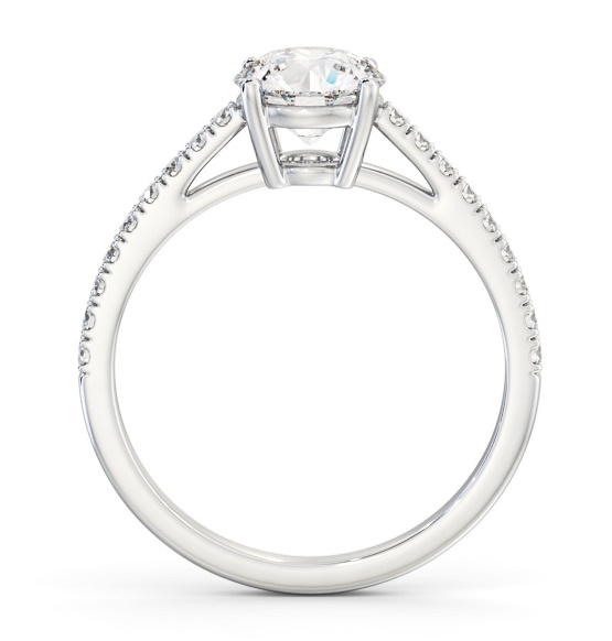 Round Diamond Traditional Engagement Ring 18K White Gold Solitaire ENRD207S_WG_THUMB1 