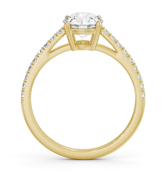 Round Diamond Traditional Engagement Ring 9K Yellow Gold Solitaire ENRD207S_YG_THUMB1 