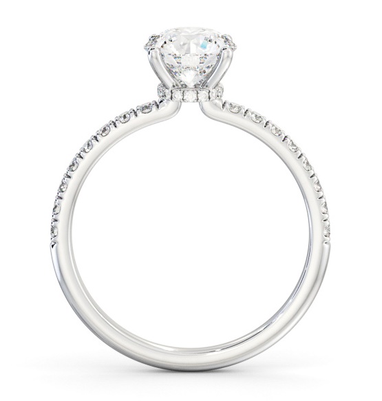 Round Diamond Hidden Halo Engagement Ring Platinum Solitaire ENRD209S_WG_THUMB1 