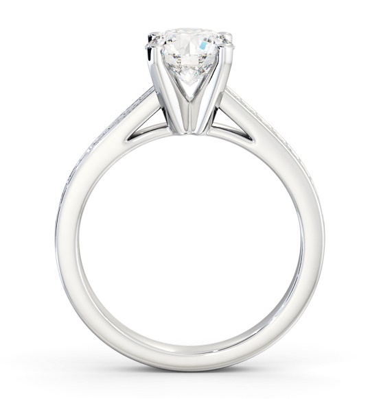 Round Diamond Engagement Ring Platinum Solitaire with Channel ENRD210S_WG_THUMB1 