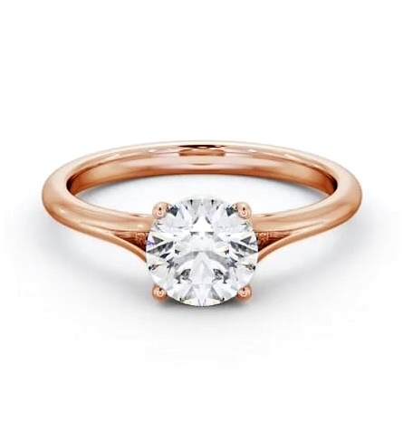 Round Diamond Floating Head Design Ring 18K Rose Gold Solitaire ENRD213_RG_THUMB2 