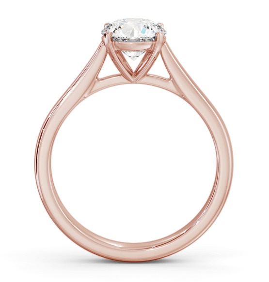 Round Diamond Classic 4 Prong Engagement Ring 9K Rose Gold Solitaire ENRD218_RG_THUMB1 